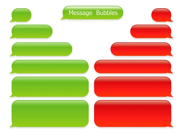 Смартфон SMS чат пузырьков набор. Вектор — стоковый вектор
