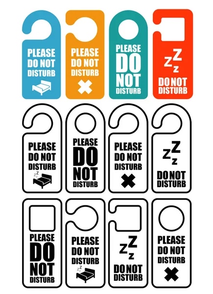 Please do not disturb hotel design icon — Stock Vector