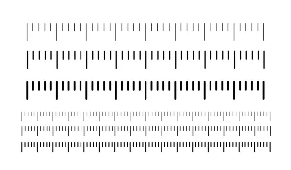 Měřicí stupnice, značky pro pravítka. Vektorové ilustrace ikona — Stockový vektor
