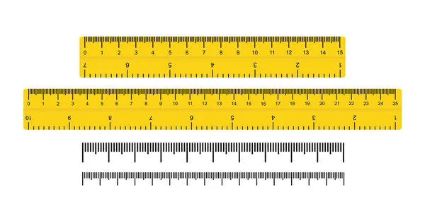 Mérési skála, jelölés az uralkodók. Vektoros illusztráció ikon — Stock Vector