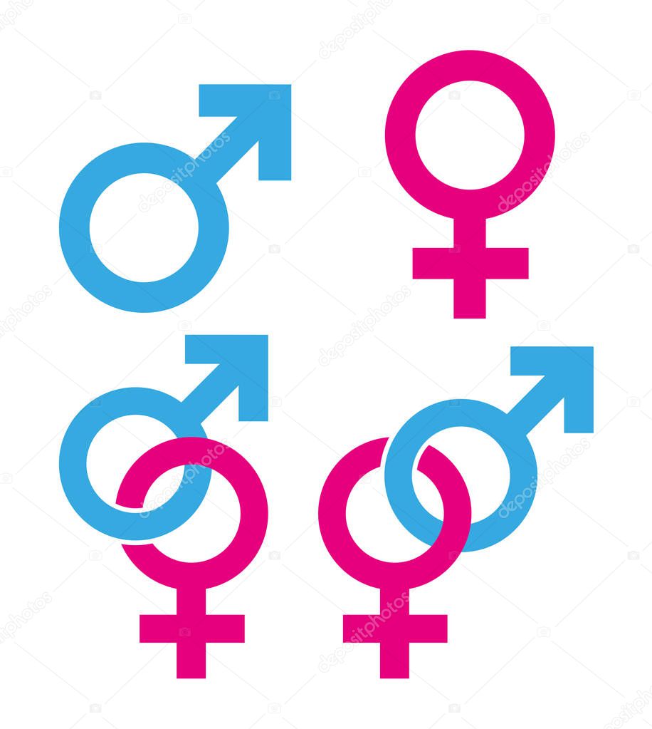 Female and male sex icon