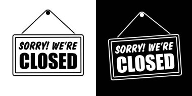 İmza tabelasında bir ip ile kapalıyız. Vektör