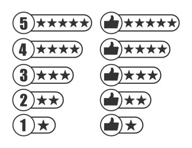 Web siteleri için tüketici derecelendirmesi düz simgesi