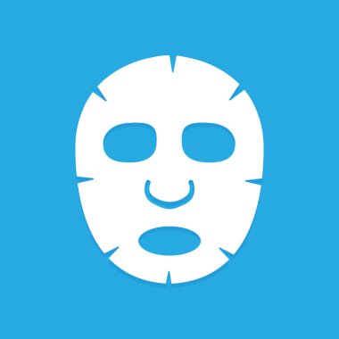 Kozmetoloji için yüz maskesi düz simgesi. Vektör çizimi