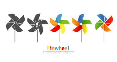 Pinwheel icon vector set illustration clipart