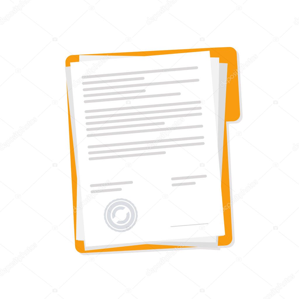 Vector icon contract papers design