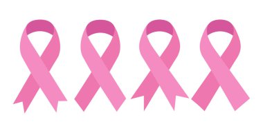 Pembe kurdele. Vektör simgesi vektör illüstrasyonu