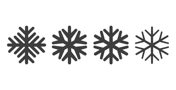 Sammlung von Schneeflocken Vektor-Symbol — Stockvektor