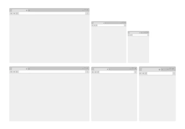 Eenvoudige browservenster, platte vector illustratie concept — Stockvector