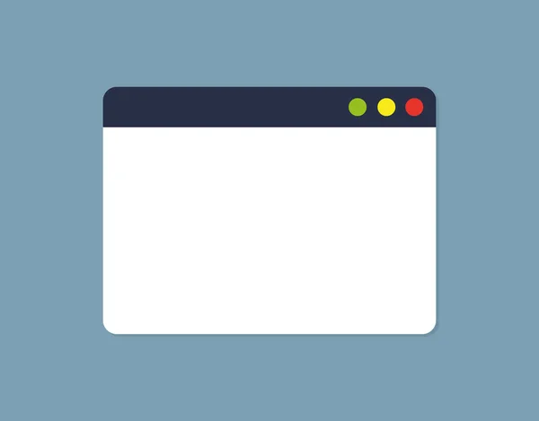 Eenvoudige browser venster in platte stijl pictogram — Stockvector