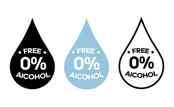 Illustrazione Vettoriale Digitale Gocce Con Scritte Alcoliche Gratuite — Vettoriale Stock