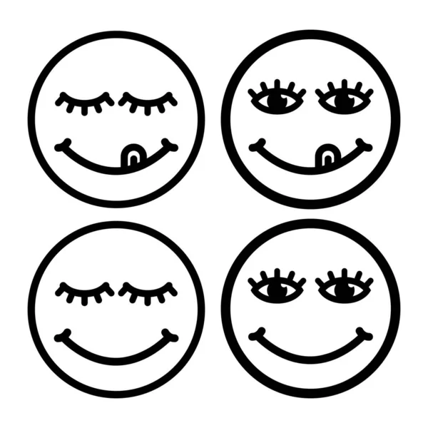 Посмішка обличчя смачна векторна іконка — стоковий вектор