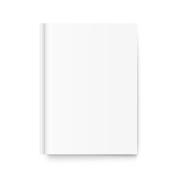 Blank book cover vector illustration. Empty book on white background — Stock Vector