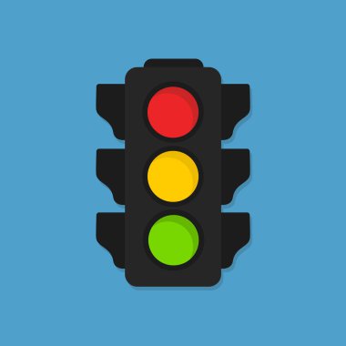 Trafik ışıkları sönük. Vektör İllüstrasyonu