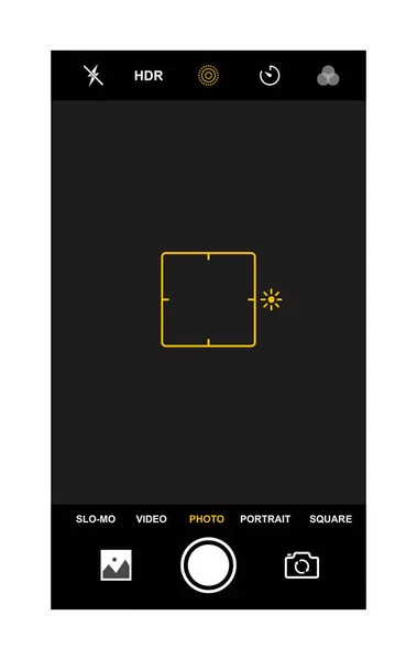 Smartphone camera viewfinder template. Camera recording. Vector illustration — Stock Vector