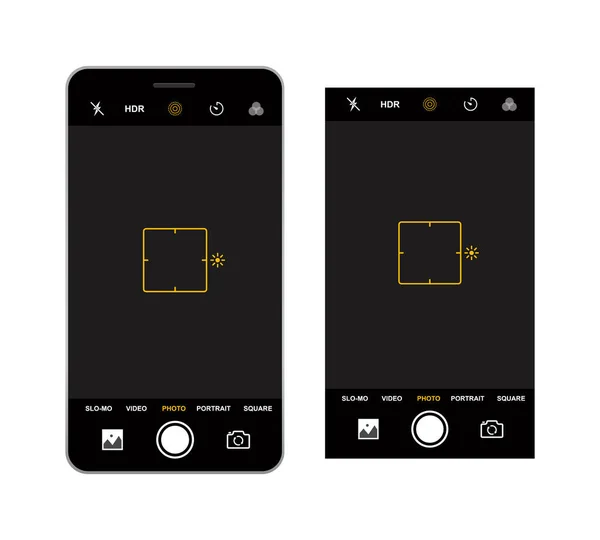 Smartphone camera zoeker sjabloon. Camera opname. Vectorillustratie — Stockvector