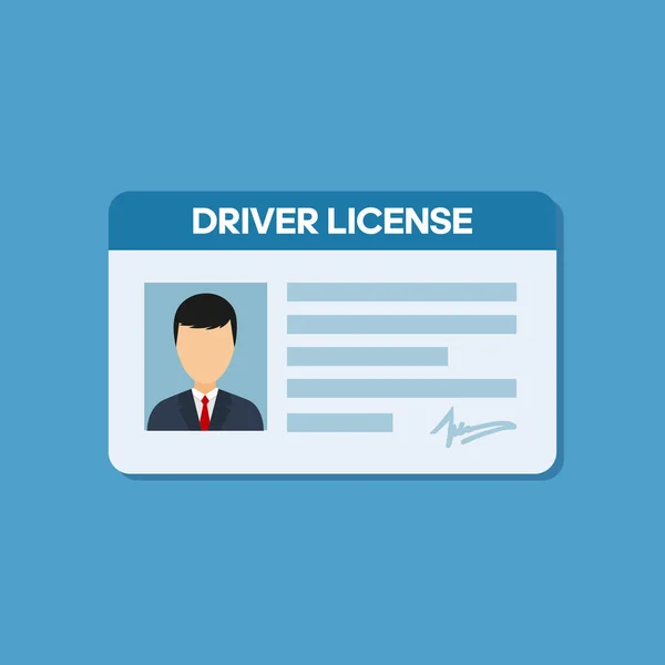 Označení licence řidiče vozu s fotkou — Stockový vektor