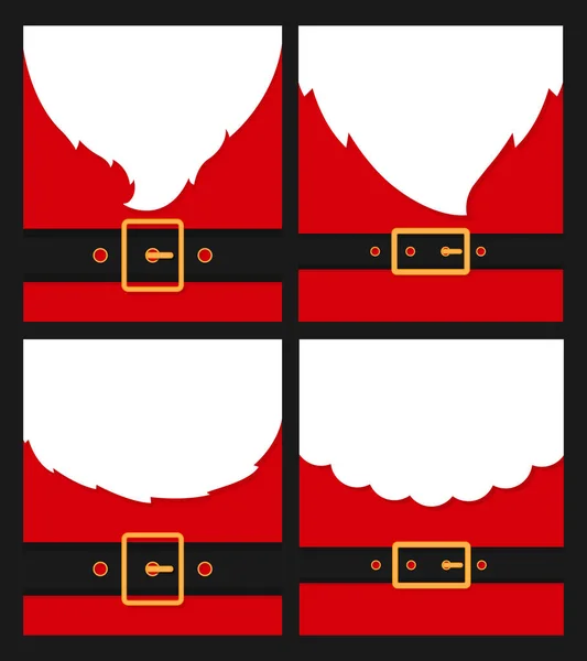 Hintergrund der Botschaft des Weihnachtsmannes. Vektor-Santa-Bart — Stockvektor