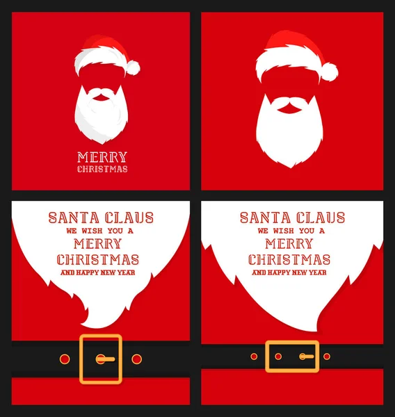 Kerstman 's boodschap banner achtergrond. Vector santa baard — Stockvector