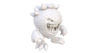 Çizgi film ejderhasının 3 boyutlu resmi