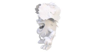 Eski bir kafatasının 3 boyutlu görüntüsü