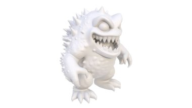 Bir karikatür karakterinin 3 boyutlu görüntüsü - canavar