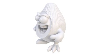 3 d cartoon ghost with big eyes