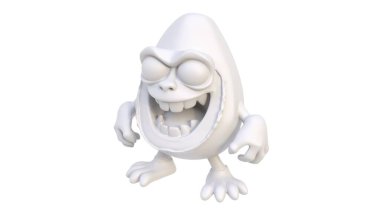 Çizgi film karakterinin 3 boyutlu canlandırması