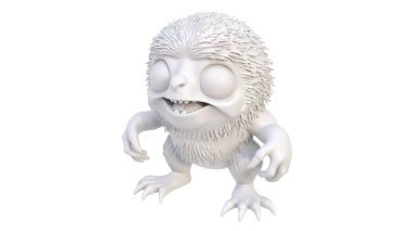 3 d render of an alien with eyes