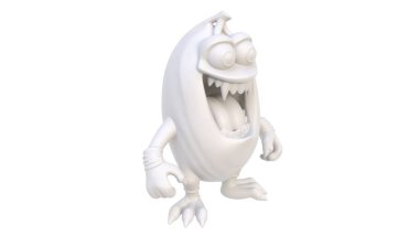 3 d illustration of a cartoon alien