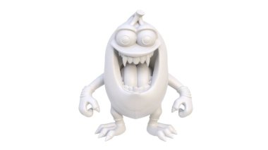 cartoon character of monster - 3 d illustration