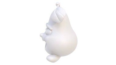 3 d rendering of white splash isolated on a background.