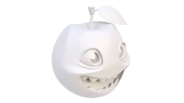 3 d illustration of a white cartoon character