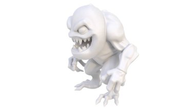 Bir canavarın 3 cg görüntüsü