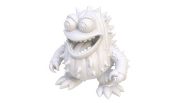 Canavar kılığındaki bir canavar. 3d illüstrasyon