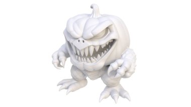 Bir cadılar bayramı hayaletinin 3 boyutlu resmi