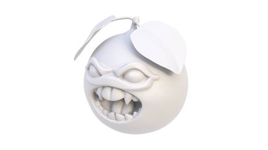 Cadılar Bayramı kabak suratlı 3 boyutlu karikatür karakteri.