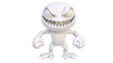 Çizgi film karakterinin 3 boyutlu canlandırması