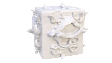 3 d render of cartoon character with christmas candle