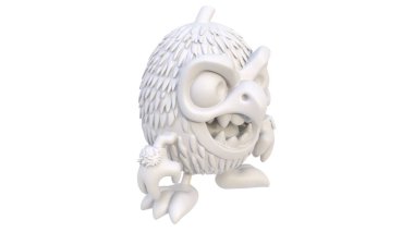 3 d render of cartoon owl