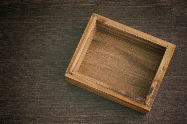 Empty opened wooden box — Stock Photo, Image