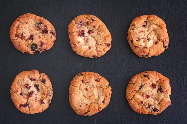 Homemade White Chocolate Chip Cranberry Cookies — Stock Photo, Image