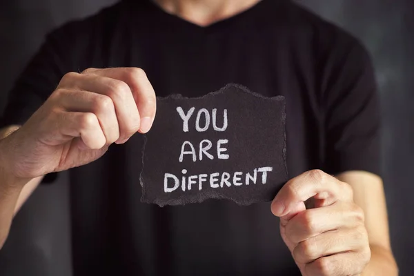 Tu sei diverso. — Foto Stock