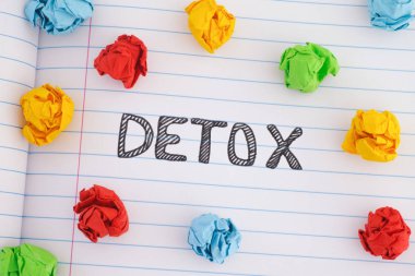 Not defteri sayfasında ki Detoks kelimesi