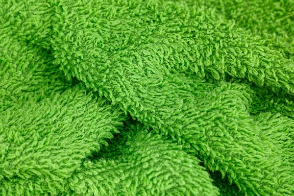 Green Wet Towel Texture Background Close — Stockfoto