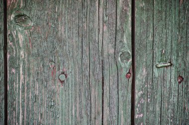 Eski yeşil ahşap arka plan. Kapat..