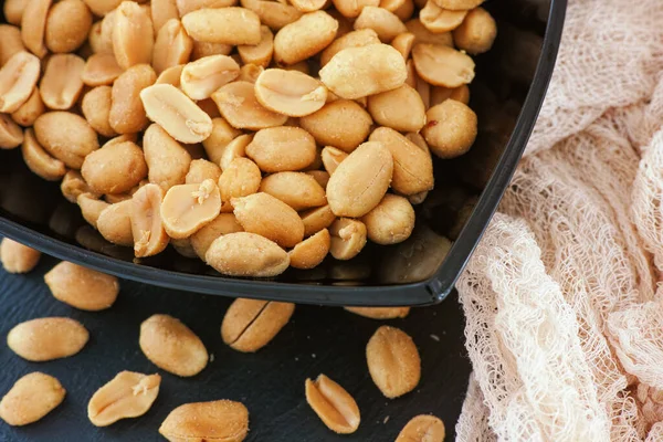 Salted Roasted Peanuts Close — Stock Photo, Image