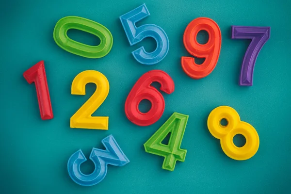Colourful Number Set Made Out Polymer Clay Close — Stock Photo, Image