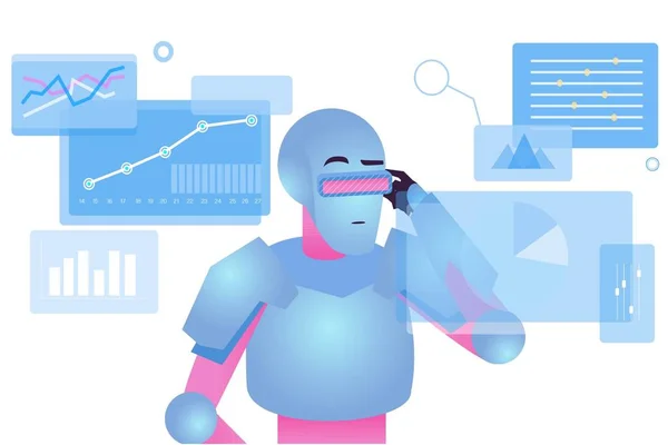 robot hologram grafik tarar