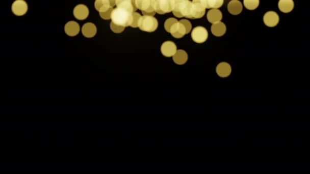 Abstracte Wazig Ronde Bokeh Warm Licht Achtergrond Feestelijke Gedefocuste Lichten — Stockvideo